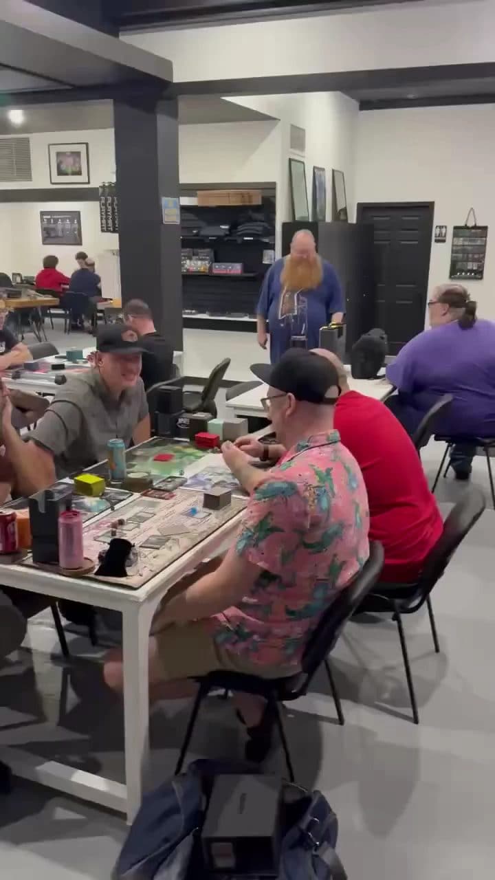 Players at the tables on an event night