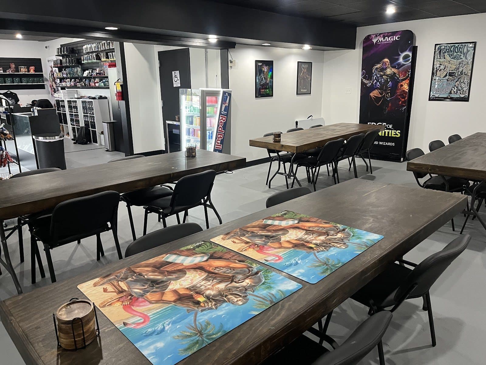 Wooden play tables with playmats